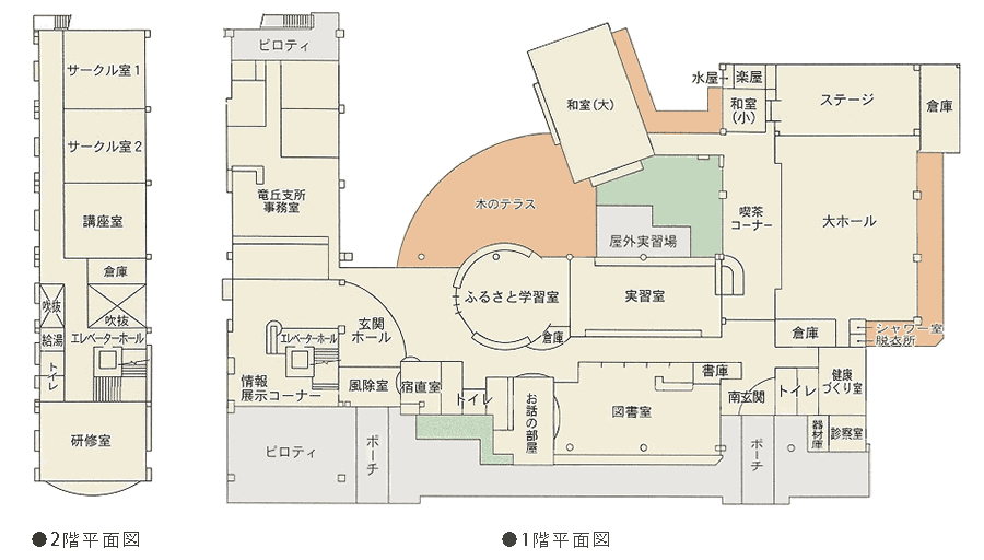 竜丘自治振興センター平面図